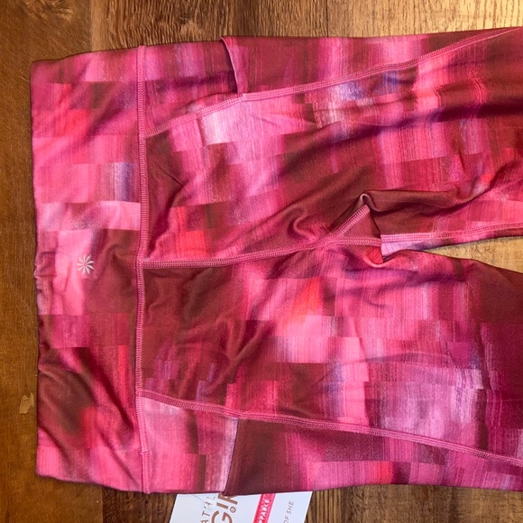 Athleta High Rise Stash Your Treasures Tight / Legging NWT XL/14 Pink/Red - Picture 5 of 5